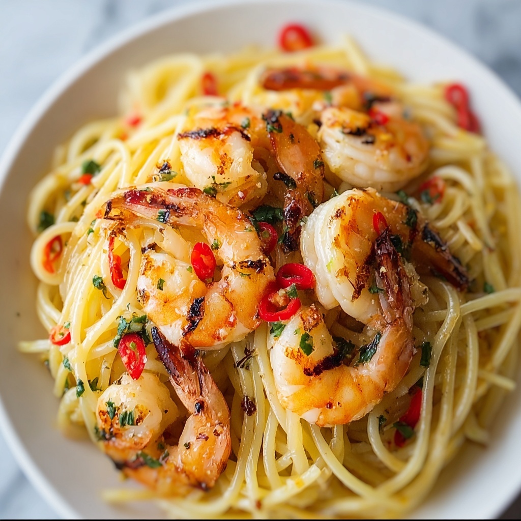 Garlic and Chili Shrimp Pasta Recipe - Recipe Image