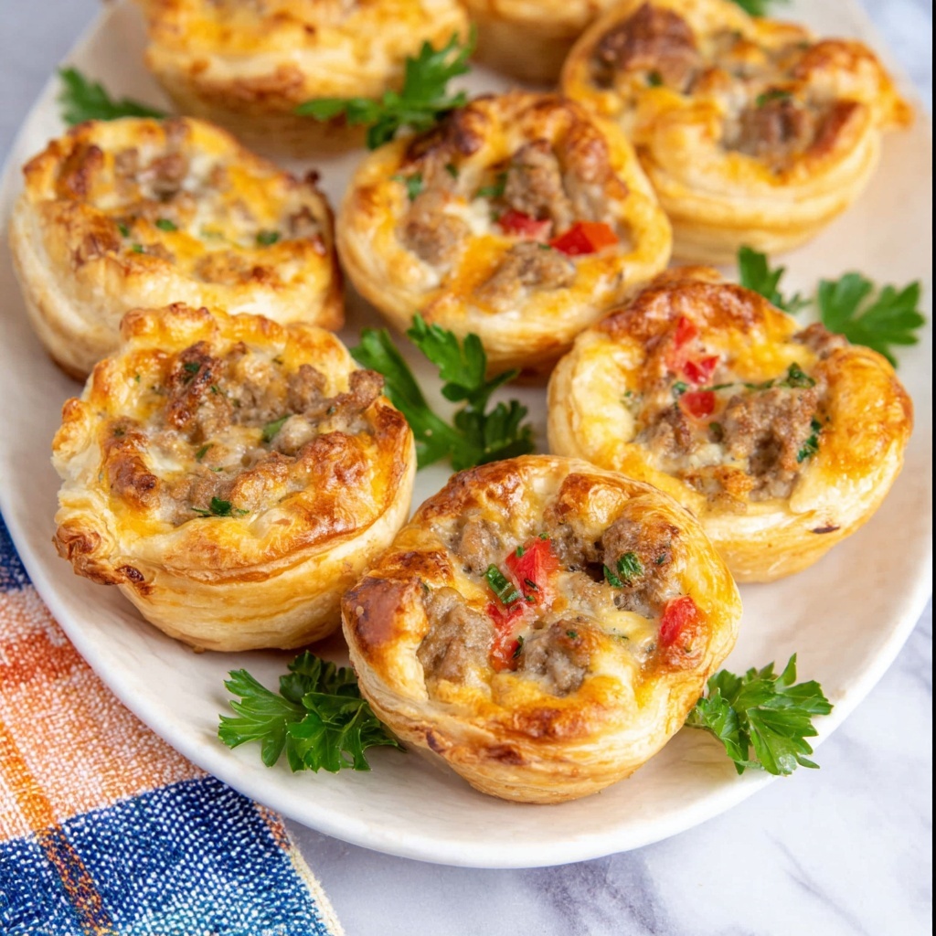 Rotel Sausage Cream Cheese Puffs Recipe - Recipe Image