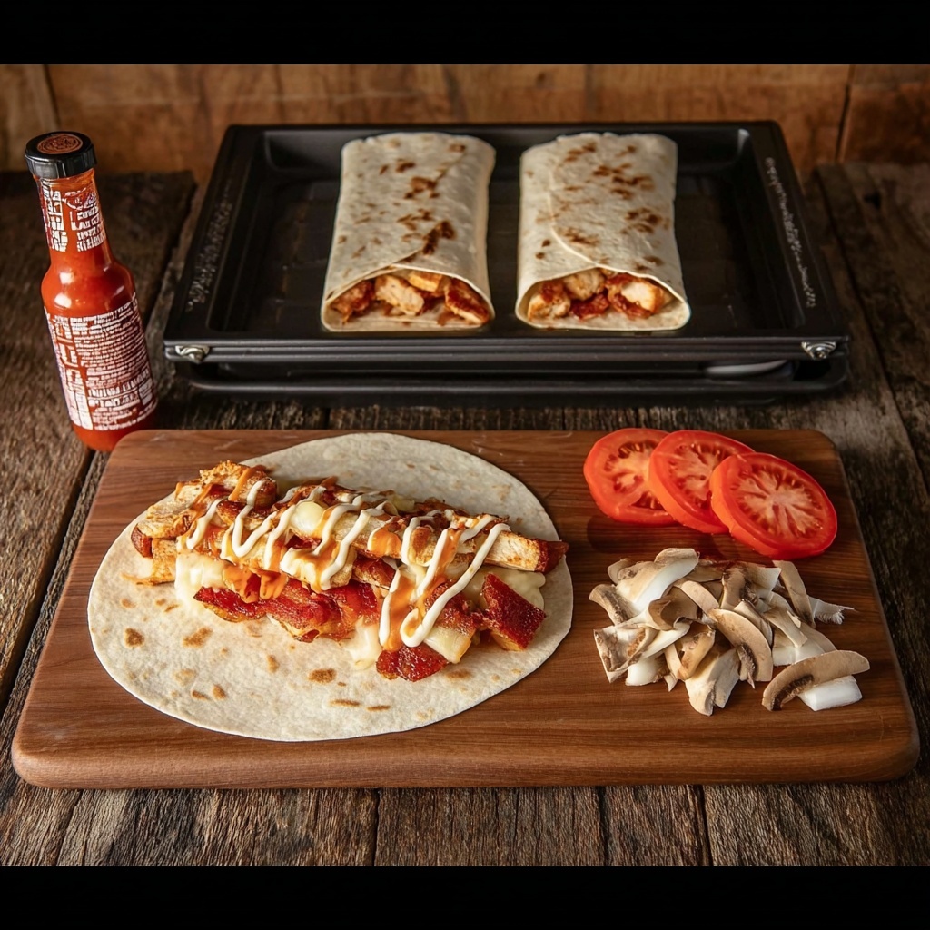 Buffalo Chicken Roly Poly Wraps Recipe - Recipe Image