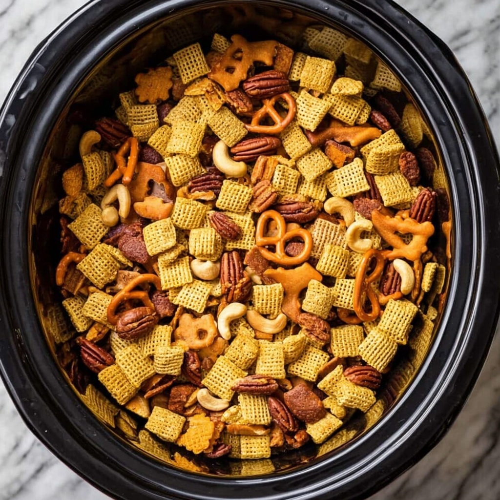 Slow Cooker Chex Mix Recipe - Recipe Image
