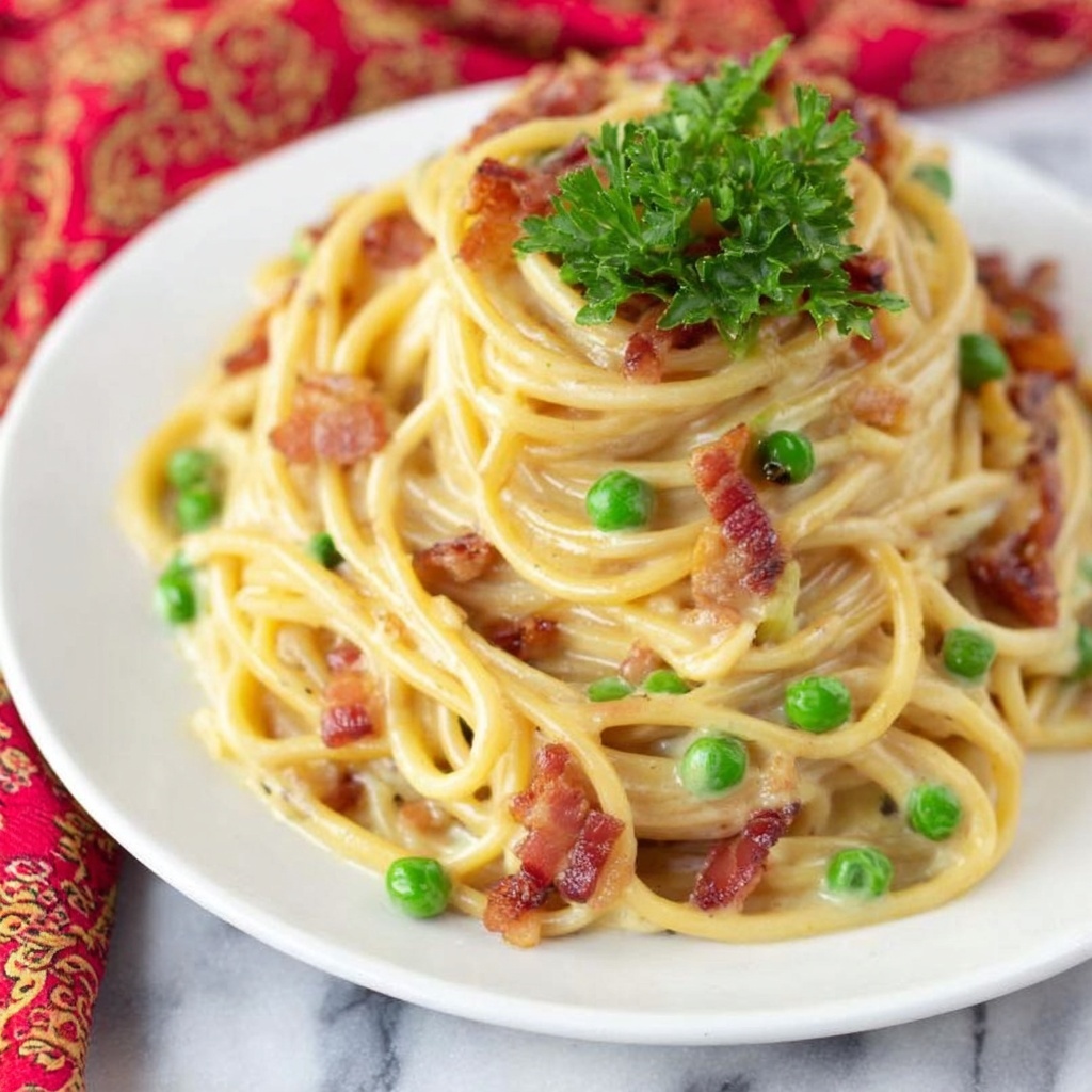 One-Pot Chicken Bacon Parmesan Spaghetti Recipe - Recipe Image
