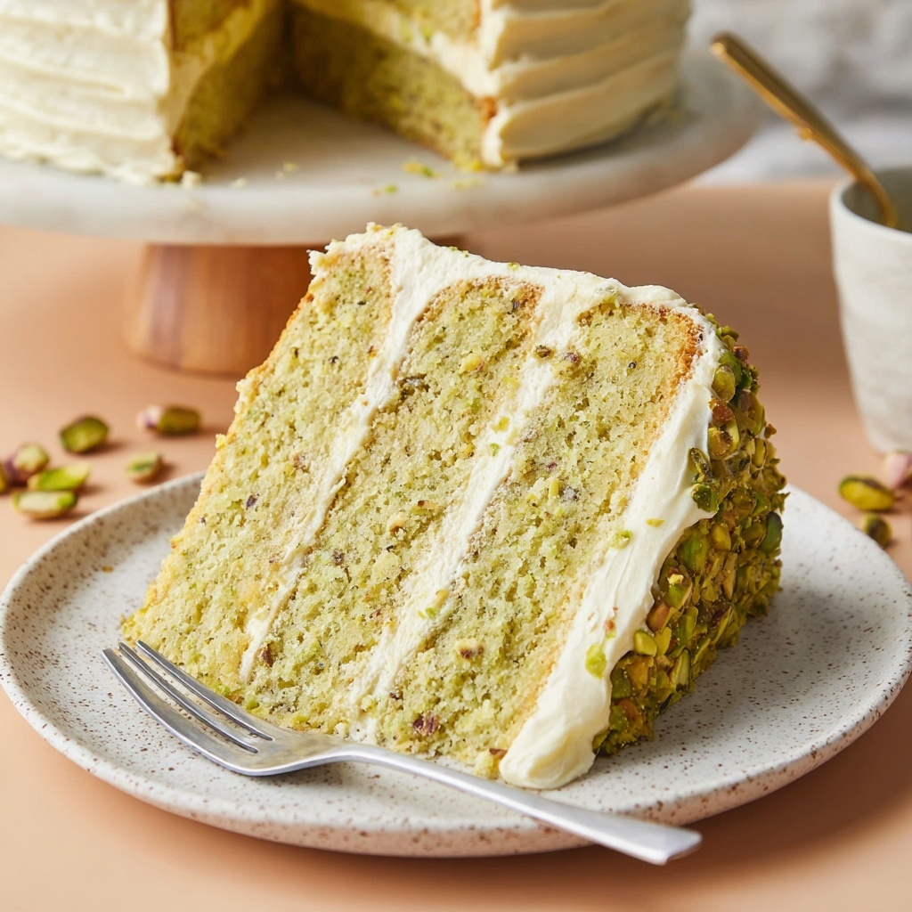 Vegan Pistachio Cake Recipe - Recipe Image