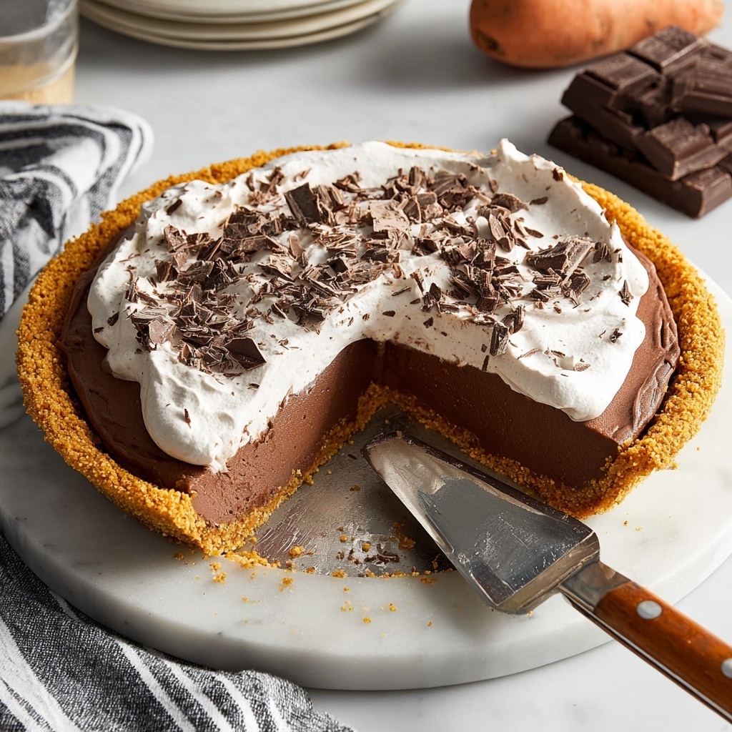 No-Bake Chocolate Sweet Potato Pie Recipe - Recipe Image