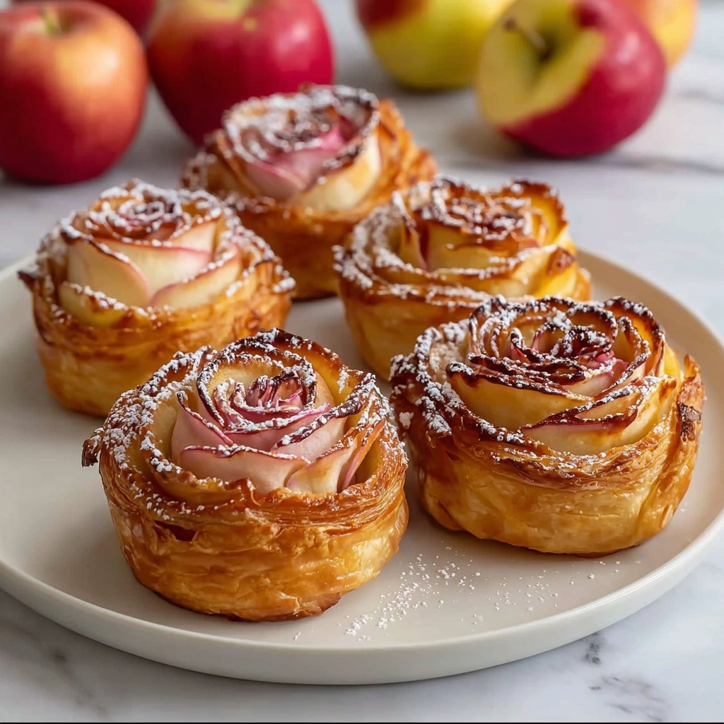 Easy Puff Pastry Apple Rosettes Recipe - Recipe Image