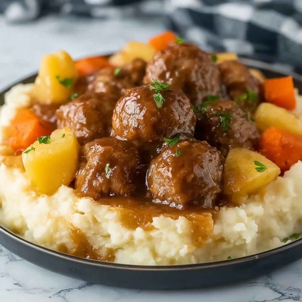 Easy Frozen Meatball Pot Roast Recipe - Recipe Image