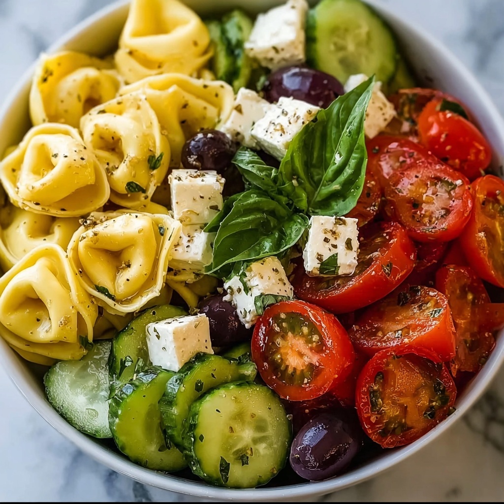Greek Tortellini Pasta Salad Recipe - Recipe Image