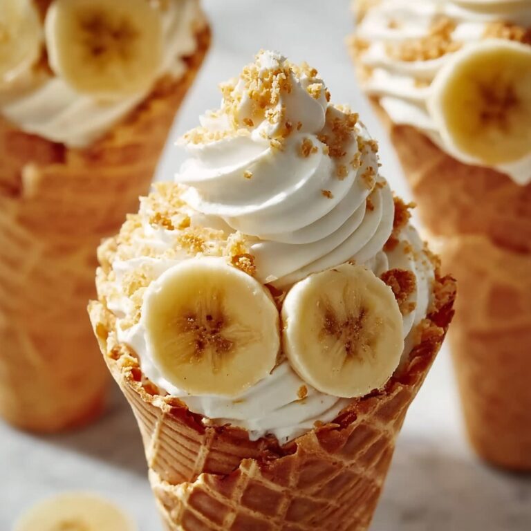 Banana Pudding Cheesecake Cones Recipe
