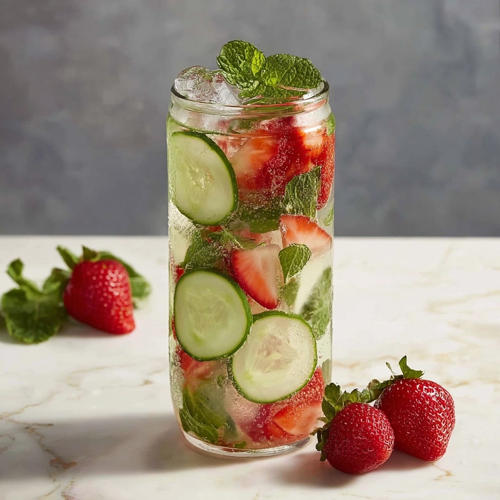 Strawberry Cucumber Lime Infused Water Recipe - Recipe Image