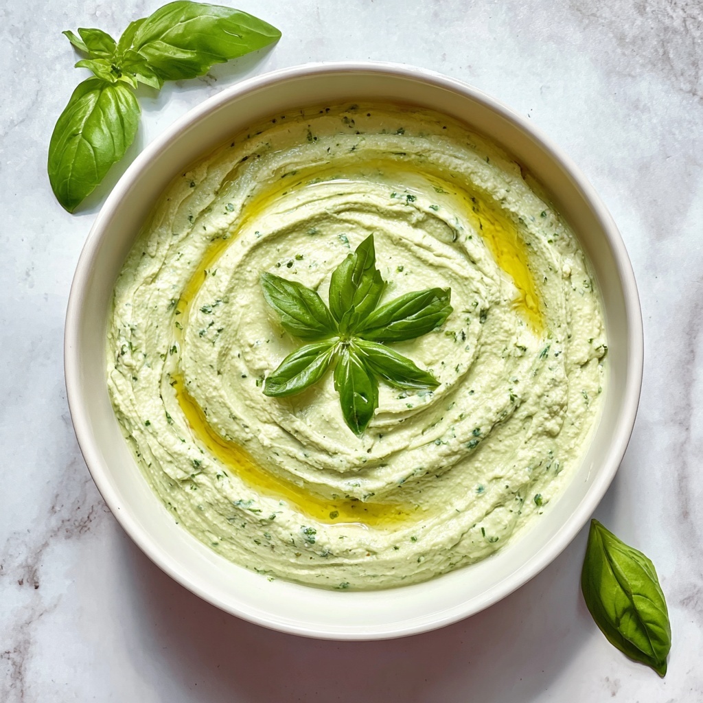 Lemon Basil Hummus Recipe - Recipe Image