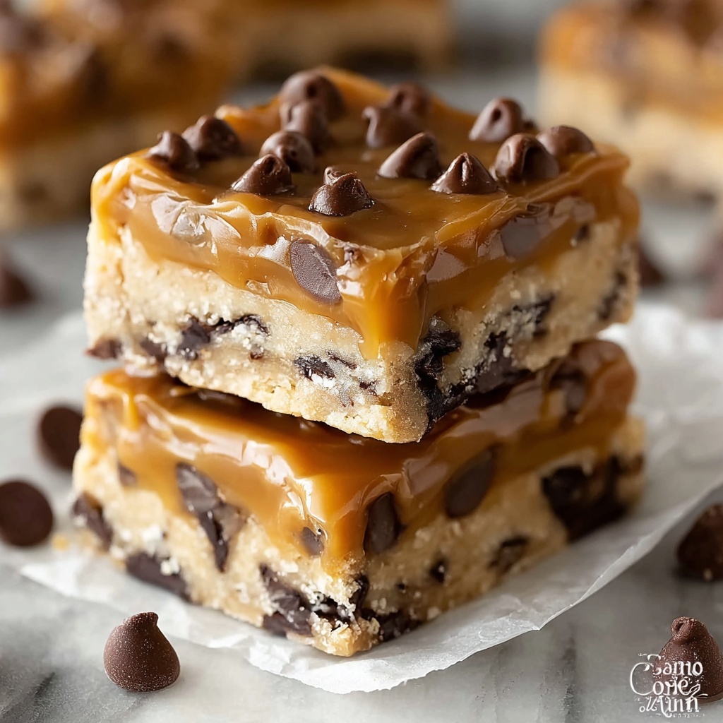 Chocolate Chip Caramel Bars Recipe - Recipe Image