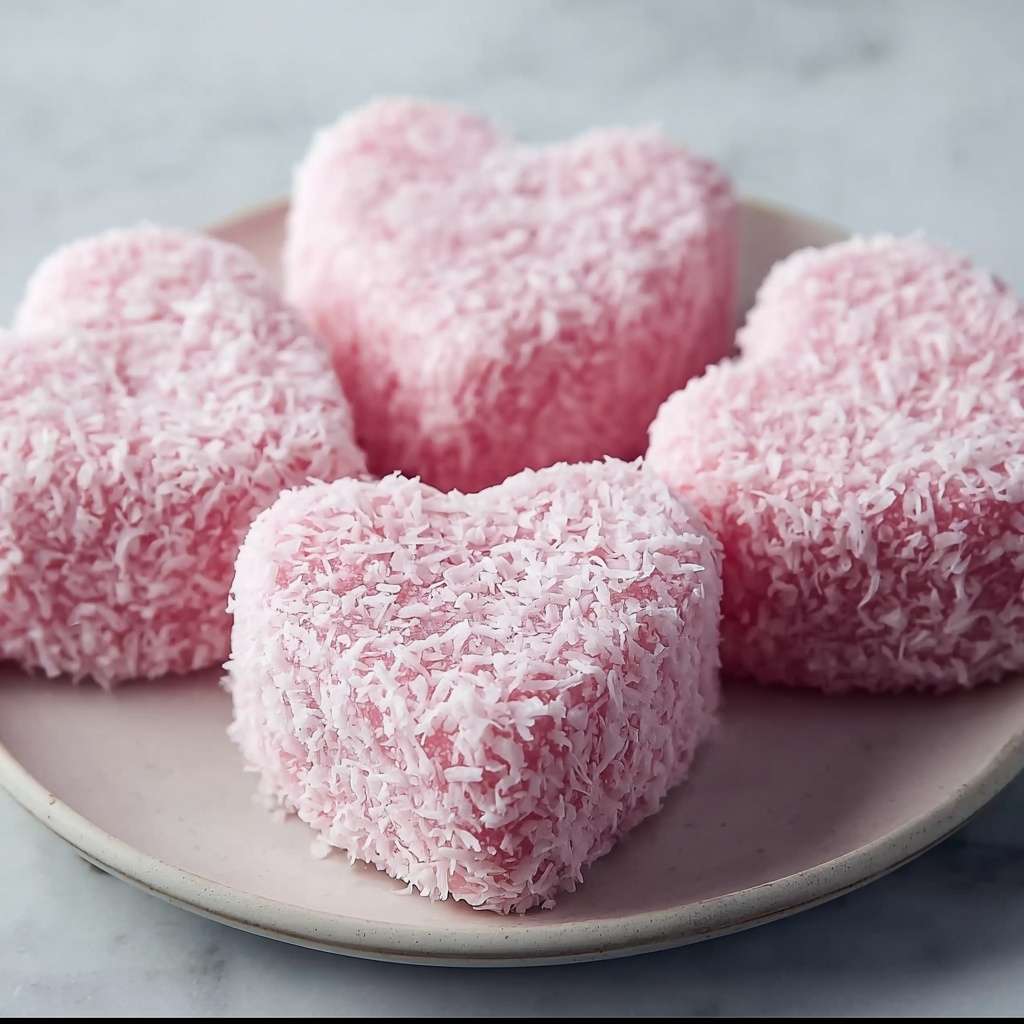 Pink Creamy Coconut Hearts Recipe - Recipe Image