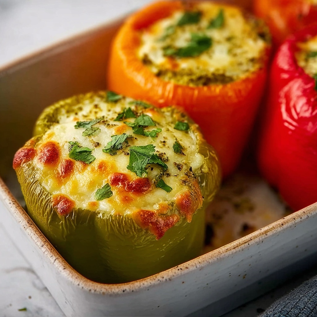 Herb and Cheese Stuffed Bell Peppers Recipe - Recipe Image