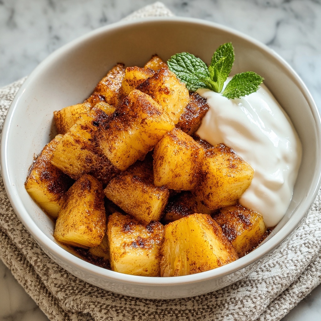 Cinnamon Fried Pineapple Recipe - Recipe Image