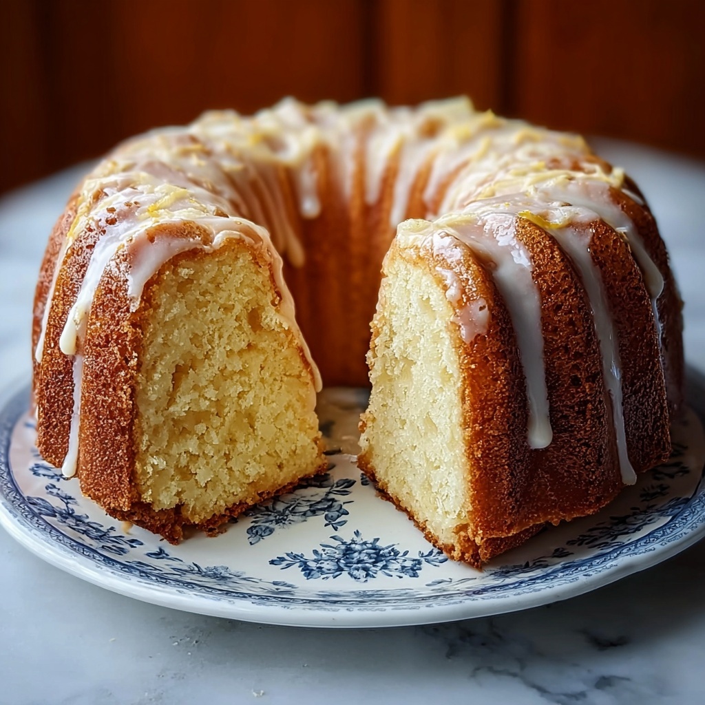 Vanilla Buttermilk Pound Cake with Cream Cheese Glaze Recipe - Recipe Image