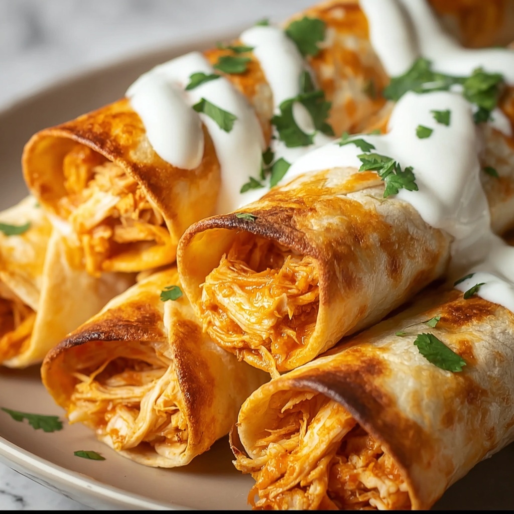 Jalapeño Cream Cheese Buffalo Chicken Taquitos Recipe - Recipe Image
