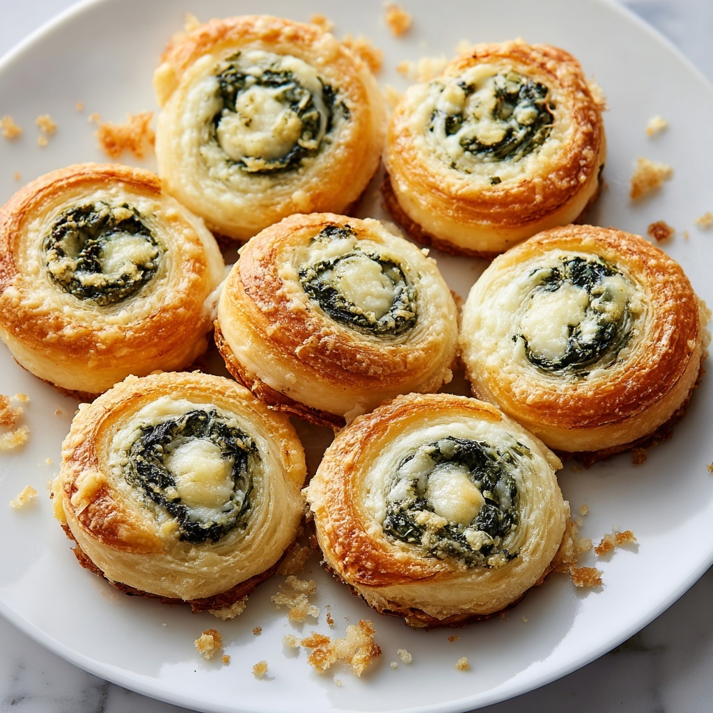 Cheesy Spinach Pinwheels Recipe - Recipe Image