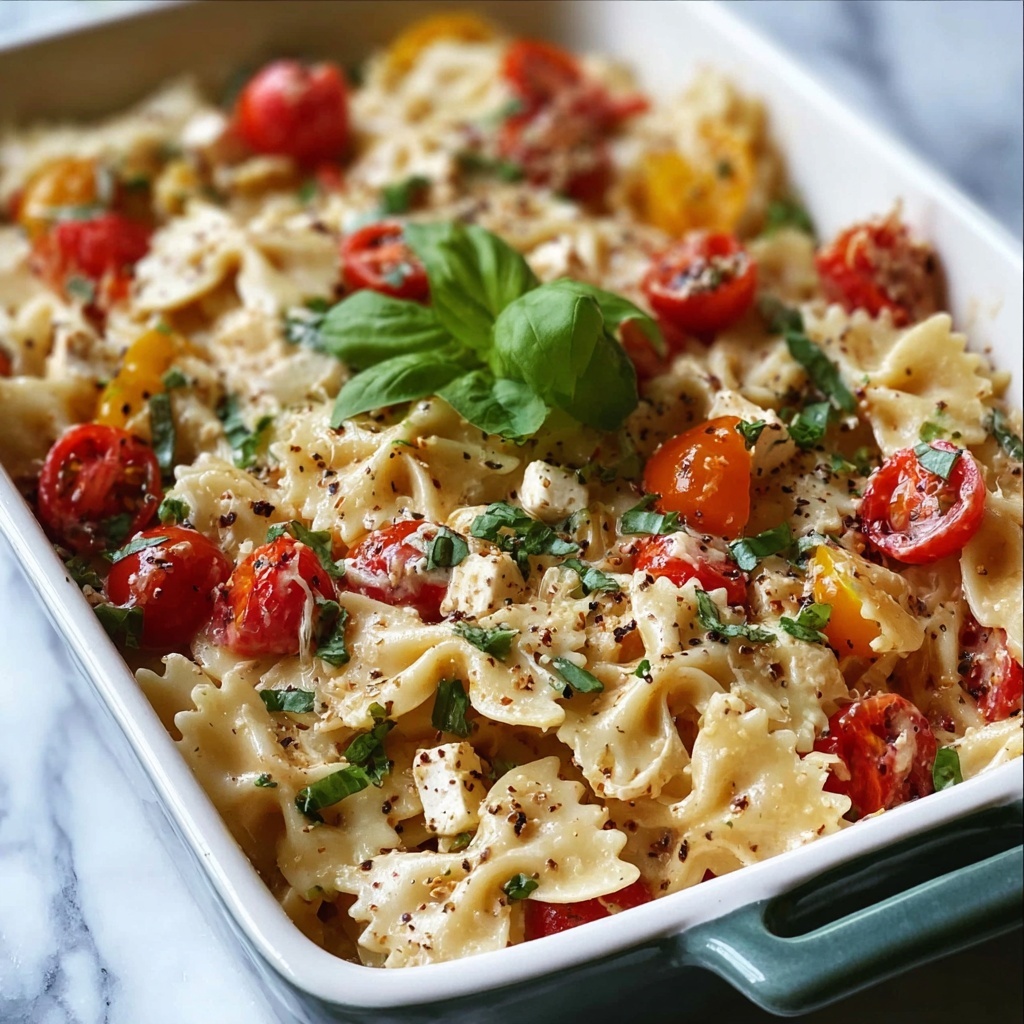 Baked Feta Pasta with Cherry Tomatoes Recipe - Recipe Image