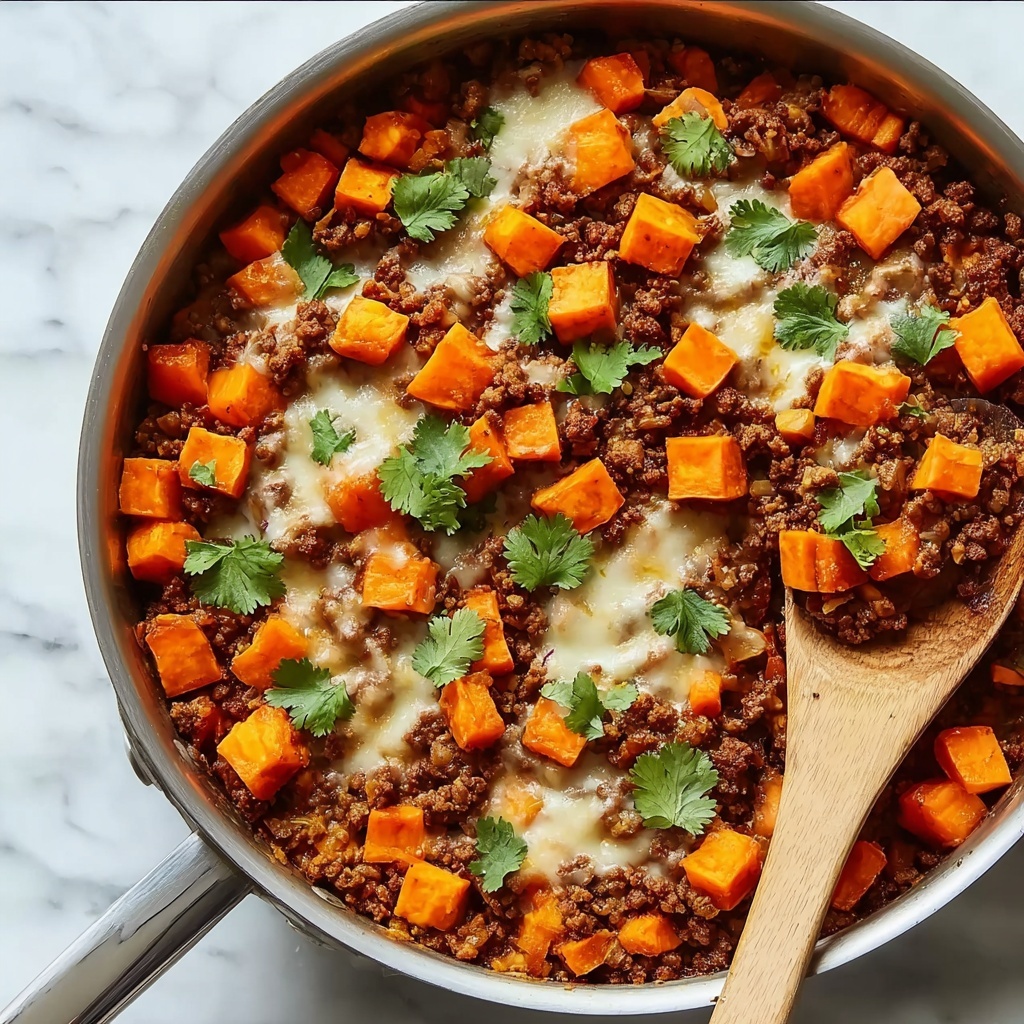 Southwest Ground Beef and Sweet Potato Skillet Recipe - Recipe Image