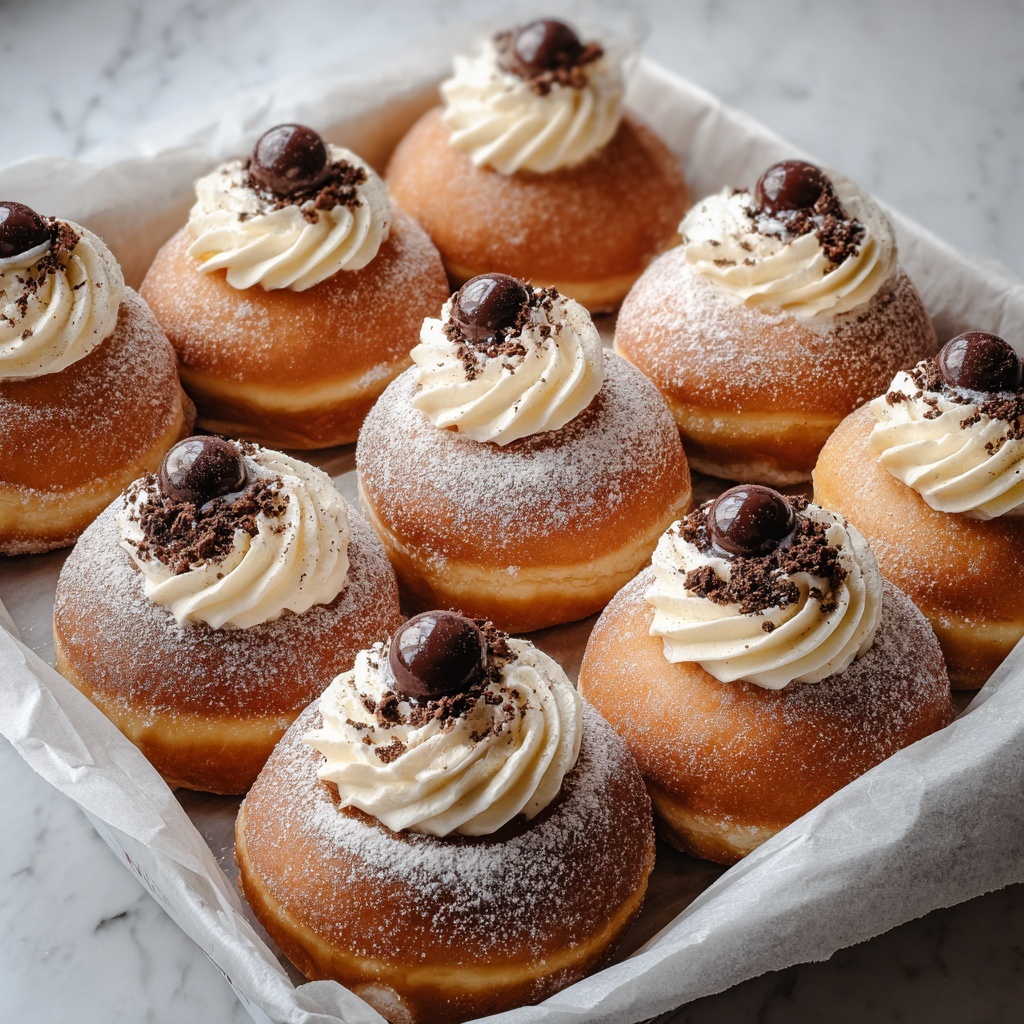Chai Cream Filled Doughnuts Recipe - Recipe Image