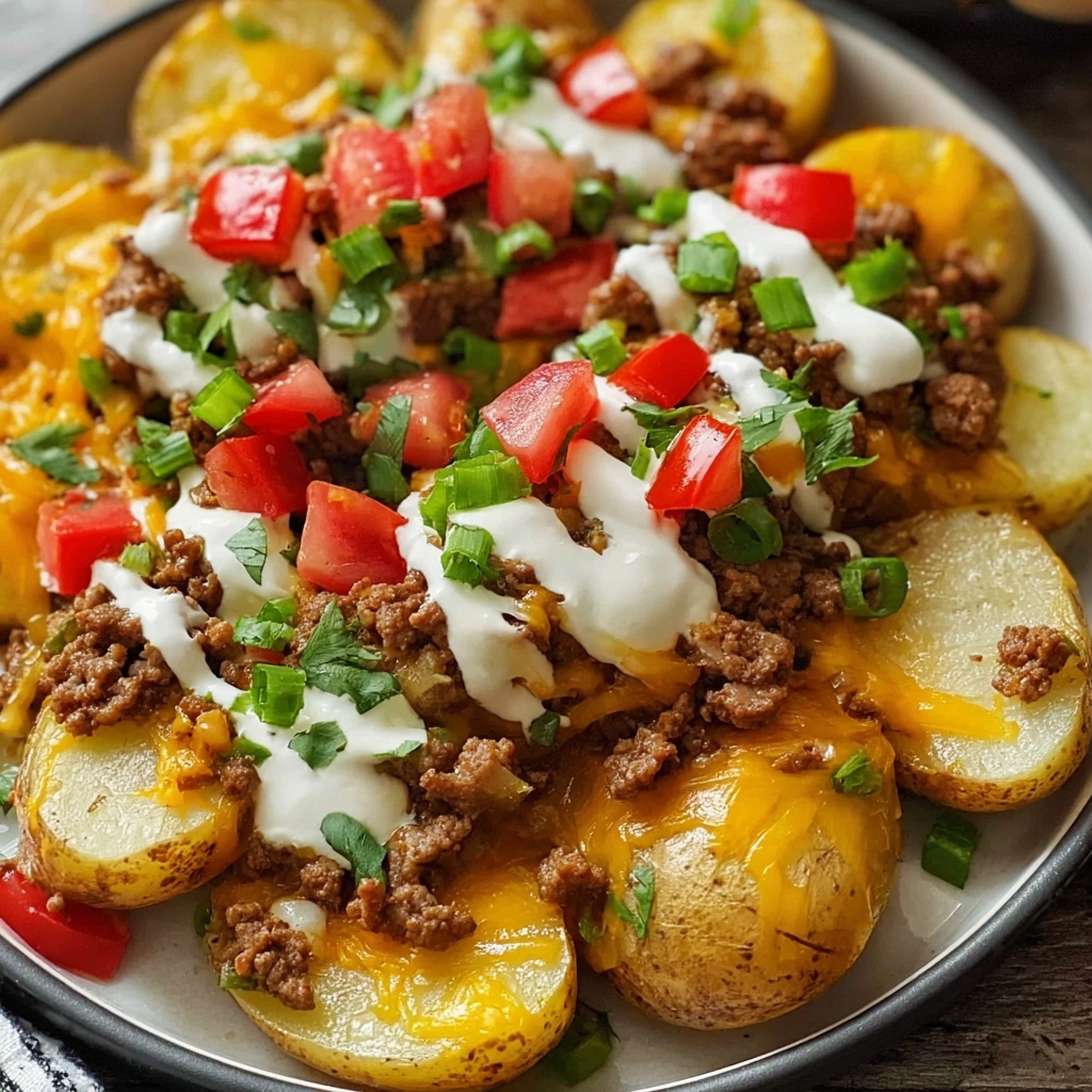 Cheesy Taco Potatoes Recipe - Recipe Image