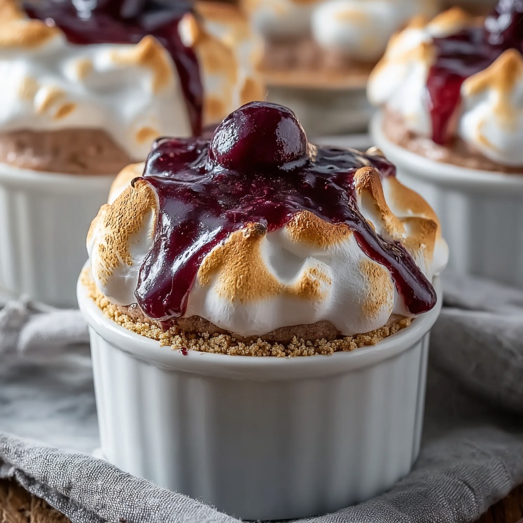 Plum Meringue Pots Recipe - Recipe Image