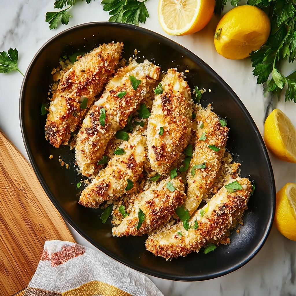 Lemon Garlic Parmesan Chicken Tenders Recipe - Recipe Image