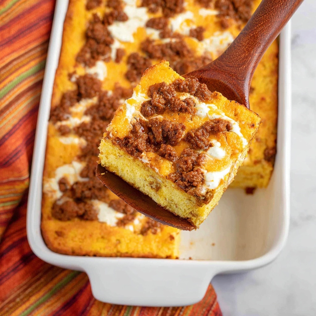 Spicy Taco-Style Mexican Cornbread with Sausage and Cheddar Recipe - Recipe Image