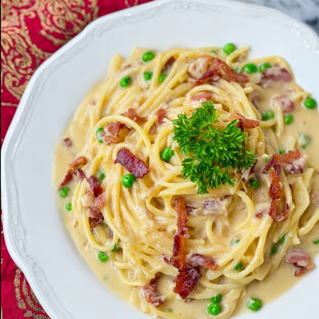 One-Pot Chicken Bacon Parmesan Spaghetti Recipe - Recipe Image