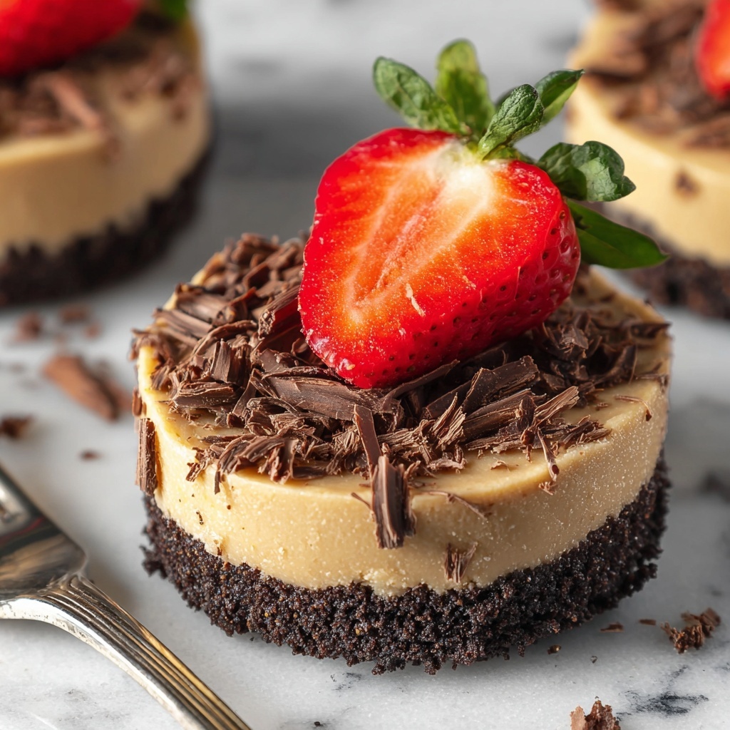 Chocolate No Bake Mini Cheesecakes Recipe - Recipe Image