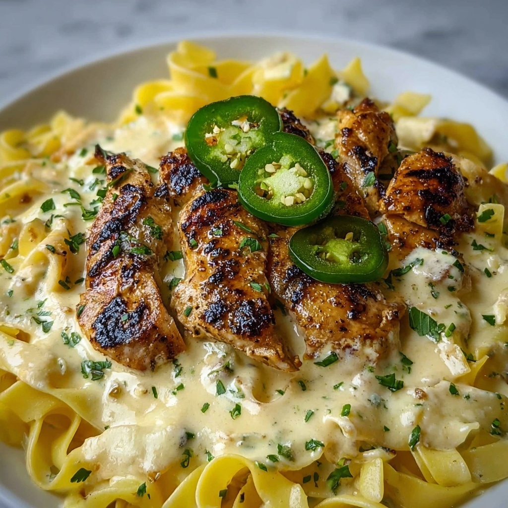 Creamy Jalapeño Popper Chicken Spaghetti Recipe - Recipe Image