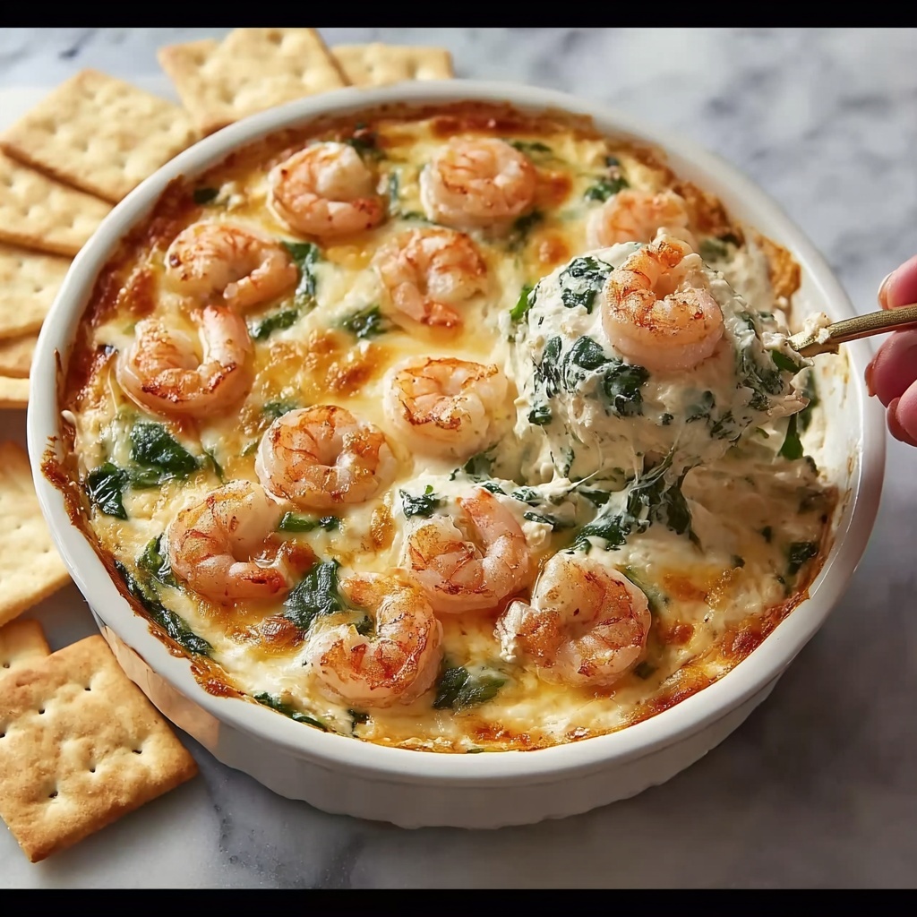 Cheesy and Creamy Shrimp & Crab Spinach Dip Recipe - Recipe Image