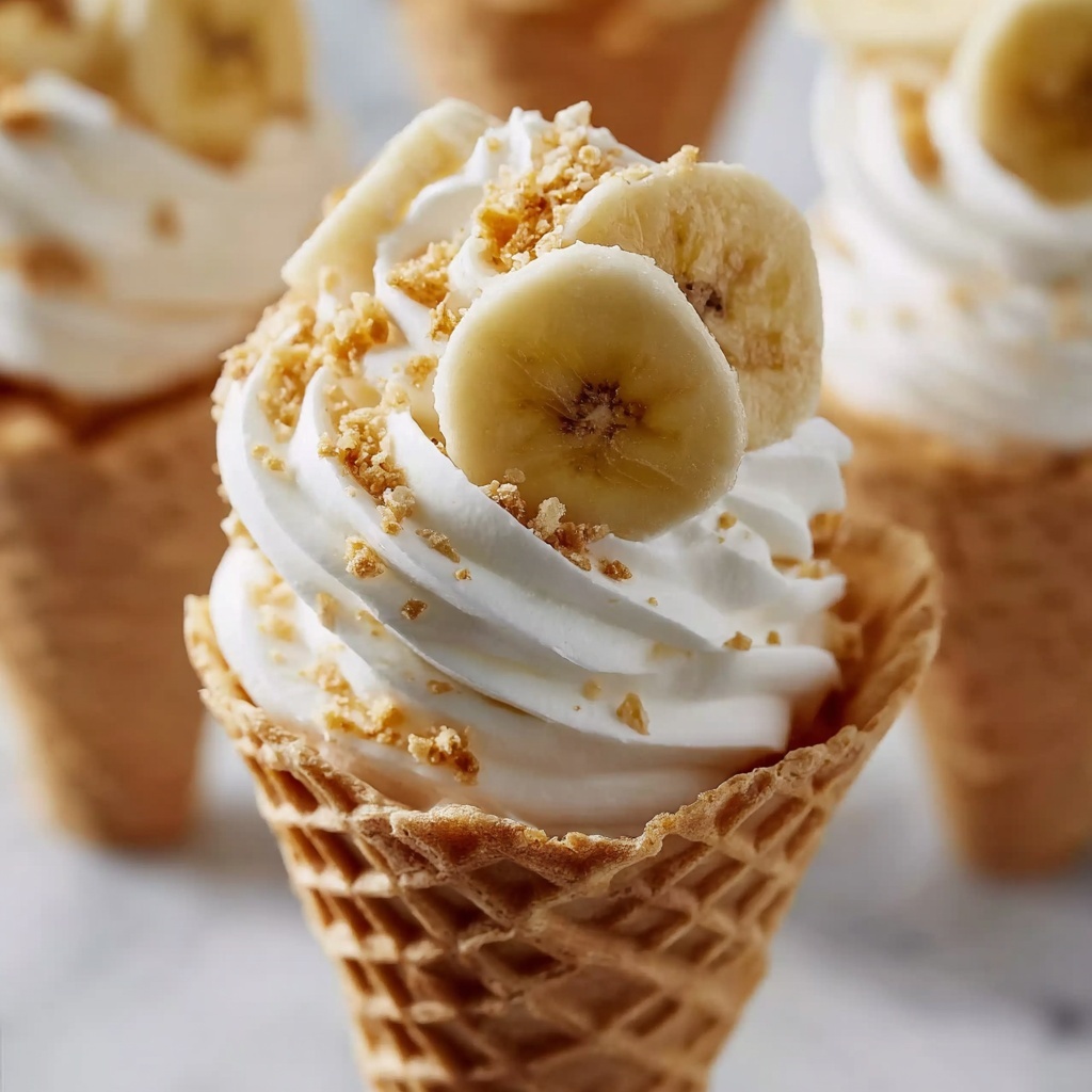 Banana Pudding Cheesecake Cones Recipe - Recipe Image