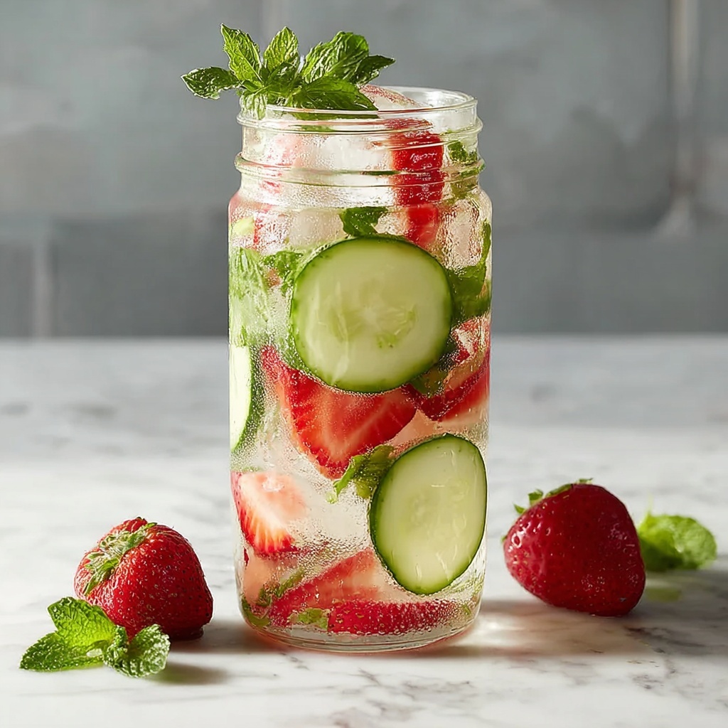 Strawberry Cucumber Lime Infused Water Recipe - Recipe Image