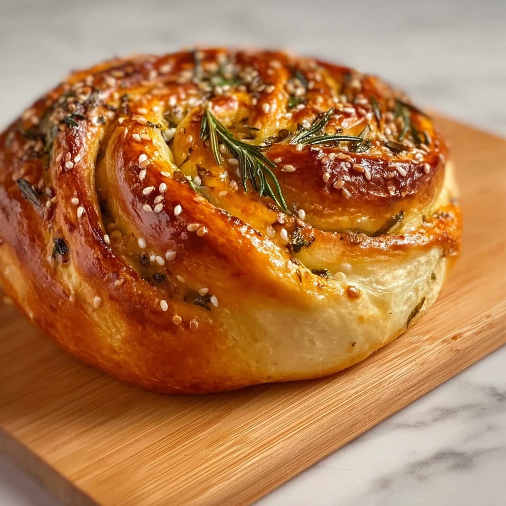 Rustic No Knead Rosemary Garlic Bread Recipe - Recipe Image