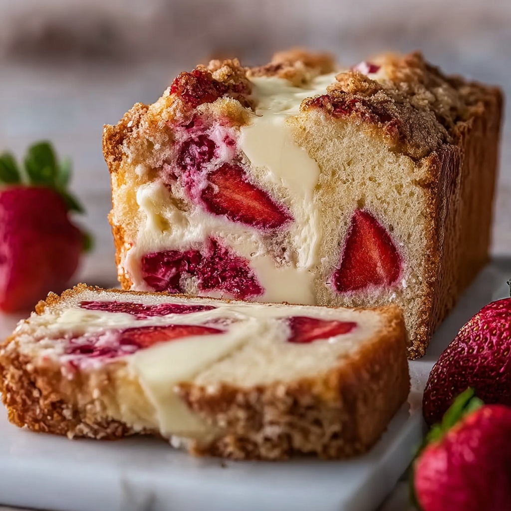 Sourdough White Chocolate Chip Strawberry Bread Recipe - Recipe Image