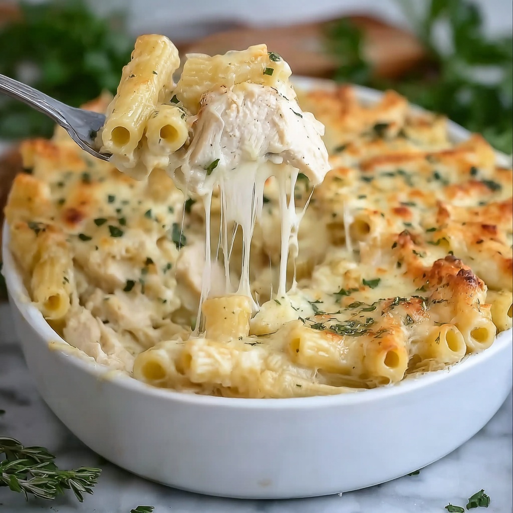 Chicken Alfredo Casserole Recipe - Recipe Image
