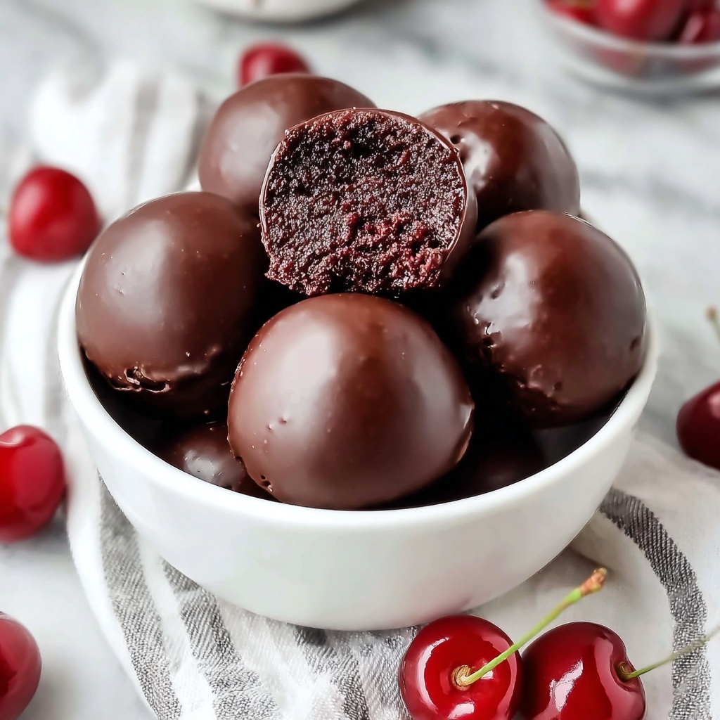 Chocolate Covered Cherry Brownie Bombs Recipe - Recipe Image