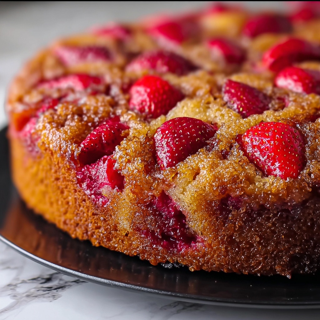 Nana's Strawberry Rhubarb Cake Recipe - Recipe Image
