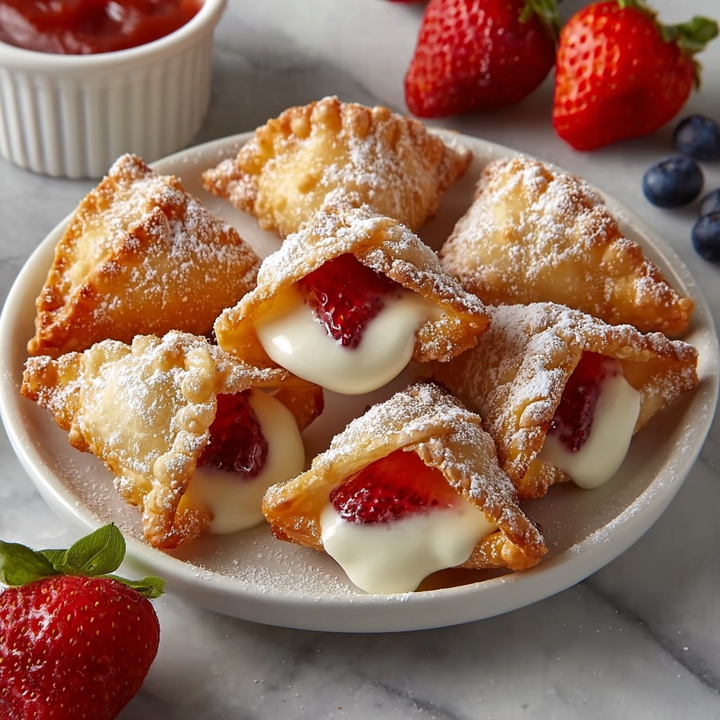 Deep Fried Strawberry Cheesecake Recipe - Recipe Image