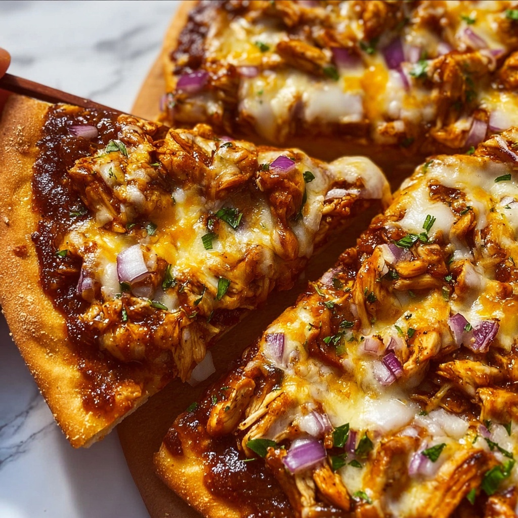 BBQ Chicken Flatbread Pizza Recipe - Recipe Image