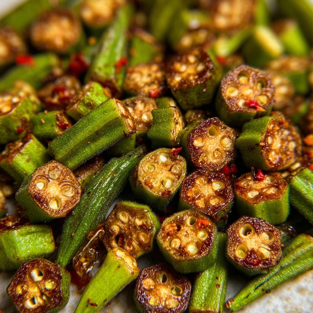 Garlic Chili Roasted Okra Recipe - Recipe Image