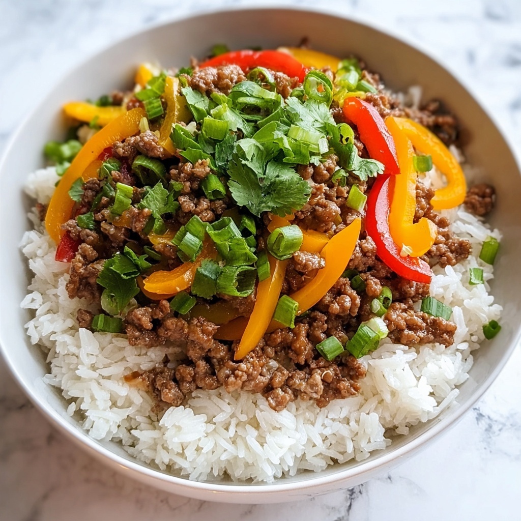 Beef and Pepper Rice Bowl Recipe - Recipe Image