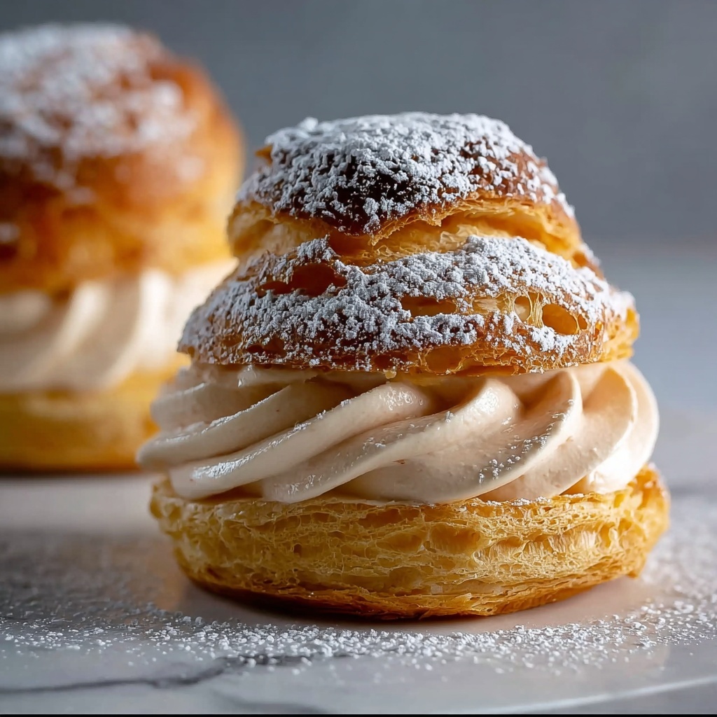 Choux Pastry with Milk Tea Cream Recipe - Recipe Image