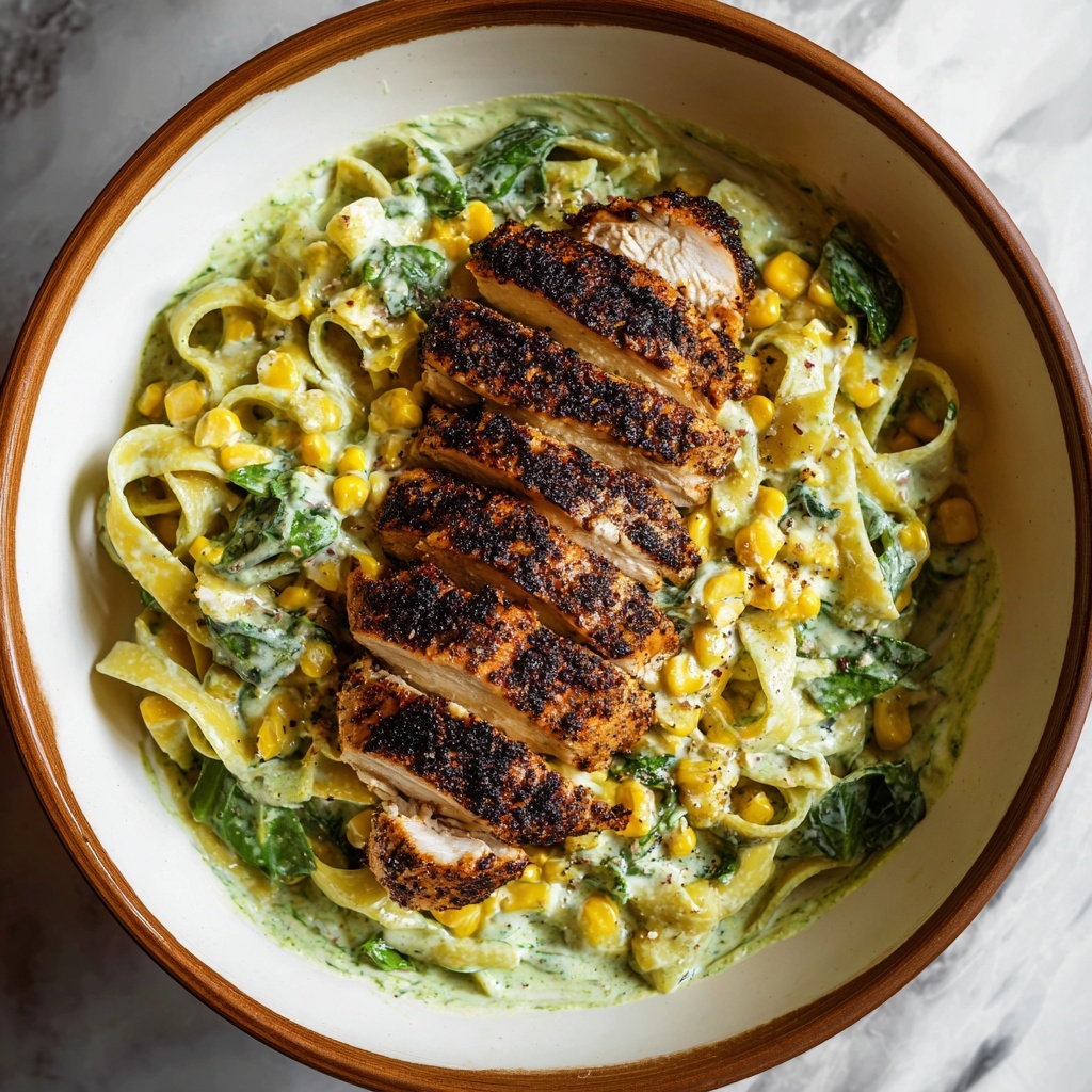 Creamy Roasted Poblano Pasta Recipe - Recipe Image