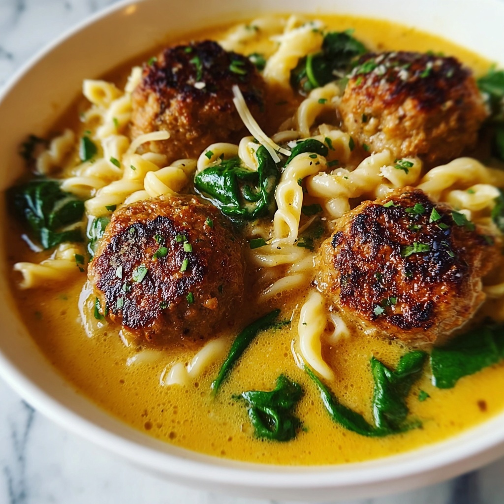 Coconut Curry Meatball Orzo Soup Recipe - Recipe Image