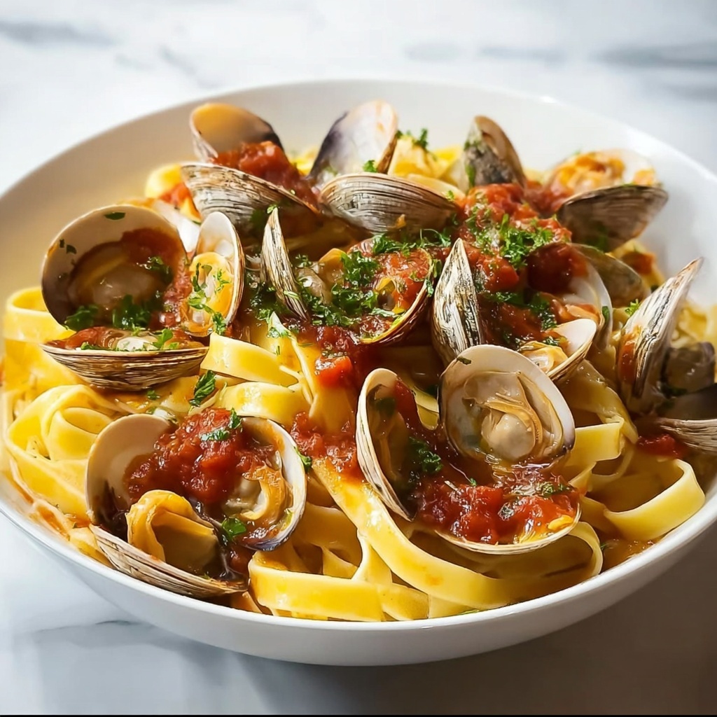 Linguine and Clams with Tomatoes Recipe - Recipe Image