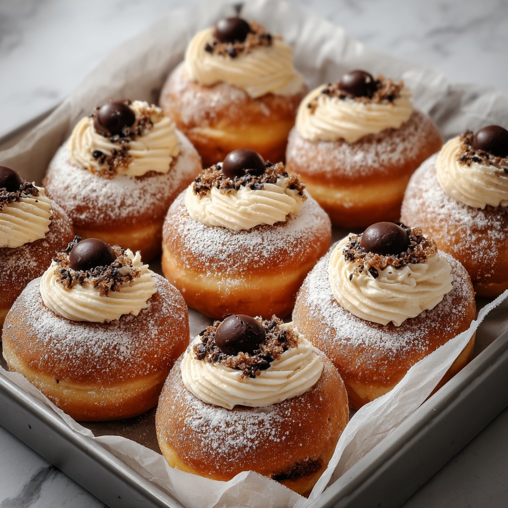 Chai Cream Filled Doughnuts Recipe - Recipe Image