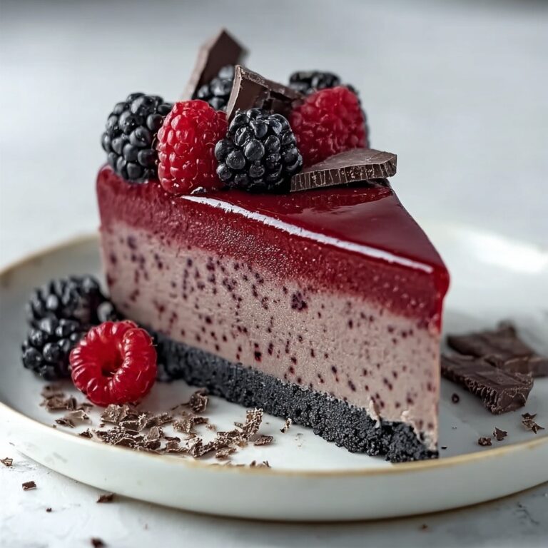Dark Chocolate Blackberry Cheesecake Recipe