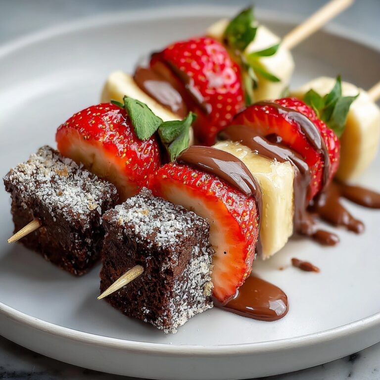 Strawberry Banana Brownie Skewers Recipe