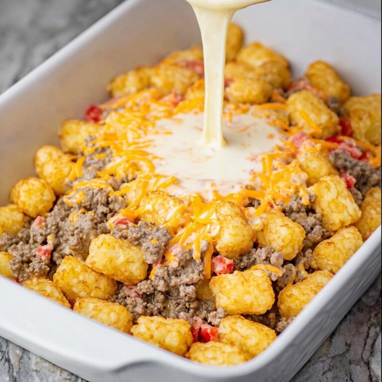 Sausage Cream Cheese Tater Tot Breakfast Casserole Recipe